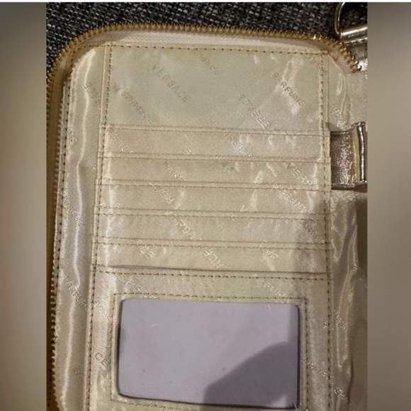 Versace Parfum wristlet purse clutch bag gold - Picture 2 of 6